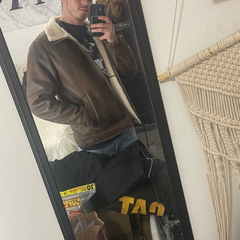 Aviator Vintage brown high quality Men’s jacket Size M